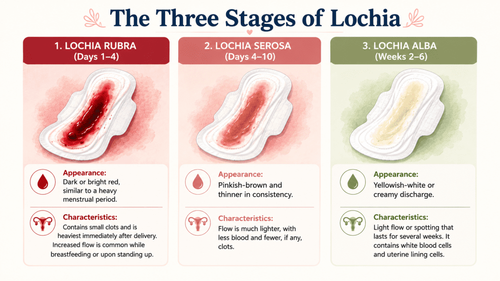 three stages of lochia 