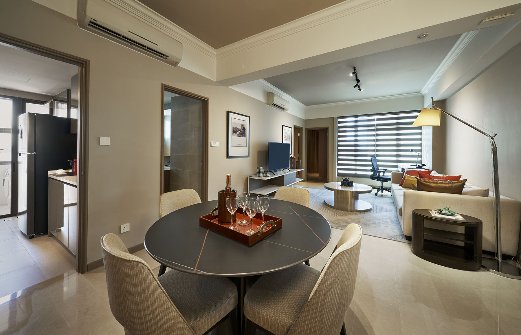 2BR - Dining Area & Living