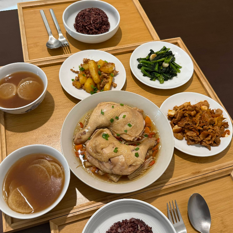 confinement meal prepared by confinement angels nanny